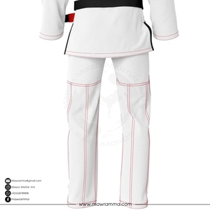 ชุดยิวยิตสูบราซิลเลี่ยน จิวยิตสู คิโมโน ปักโลโก้ได้ ผ้าฝ้าย 100% ทอลายเพิร์ลวีฟ ชุดสำหรับฝึกซ้อมมืออาชีพ MMA สำหรับการฝึกซ้อมและแข่งขัน  แบบ unisex - Product Image 6