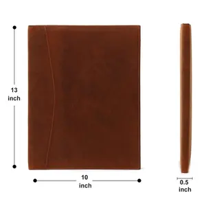 Premium Kwaliteit Leer Portfolio, A4 Document Houder Business Portfolio Case Mouw Luxe Real Leather Portfolio