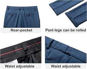 กางเกงขายาวทรงสลิมฟิตลายทางสำหรับผู้ชาย  แบบทางการและลำลองสำหรับใส่ทำงาน  ดีไซน์ทันสมัย  รับผลิตแบบ OEM ODM - Product Image 6