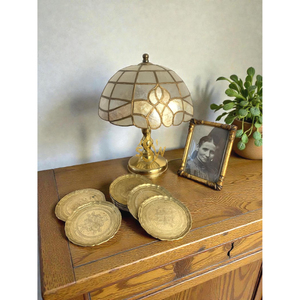 Hot Selling <b>High</b> Quality Handmade Gold Plated Metal Coasters For Tea Best Design for Home Decor <b>Table</b> Decor <b>Kitchen</b> Ware Item - Product Image 1
