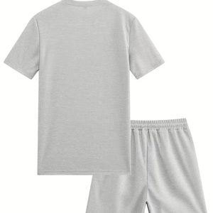 Custom Mens <b>Set</b> Manufacturer Cotton Cargo Shorts T Shirt 2 Piece Casual OEM Private Label Bulk - Product Image 3