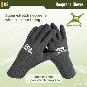 Gants de plongée AROPEC en néoprène super extensible 2 mm 3 mm, antidérapants, imprimés en caoutchouc, pour la photographie sous-marine et la pêche au harpon - Product Image 3