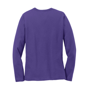 T-shirts à manches longues pour femmes, personnalisables avec logo, style décontracté et urbain / Nouveauté : T-shirts à manches longues en coton surdimensionnés personnalisables - Product Image 6