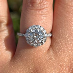 <b>Iced</b> Jewelz High Quality Lab-Grown Oval Cut Diamond Luxury Engagement Anniversary <b>Ring</b> 14K Yellow Gold IGI Certified Eternity - Product Image 4