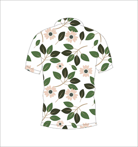 Polo à manches courtes pour hommes, imprimé floral à feuilles vertes, blanc, décontracté, à la mode, pour l'été - Product Image 5