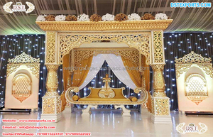 มณฑปงานแต่งงานไฟเบอร์สีทองสุดหรู, มณฑปงานแต่งงานไฟเบอร์สีทองคุณภาพเยี่ยม, ผู้ผลิตและส่งออกมณฑปงานแต่งงานจากสหรัฐอเมริกา - Product Image 3