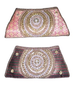 Bolso de Mano de Fiesta Lowellcraft Personalizado de Primera Calidad para Mujer, Bolso de Noche Elegante con Bordado de Satén - Product Image 1