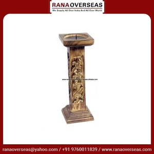 Vente chaude tout nouveau produit bougeoir sculpté en bois au meilleur prix de vente pour la décoration de la maison au prix minimum - Product Image 6