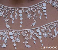 Tissu de dentelle brodée soluble dans l'eau, élégant et luxueux, dentelle guipure florale, accessoires de couture pour robes, vente en gros