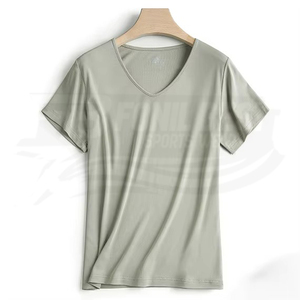 เสื้อยืดผู้หญิง คอโอ แขนสั้น ทรงปกติ ผ้าฝ้าย 100% ระบายอากาศได้ดี เป็นมิตรกับสิ่งแวดล้อม เหมาะสำหรับฤดูร้อน สไตล์ลำลอง รับออกแบบตามสั่ง บริการ OEM - Product Image 5