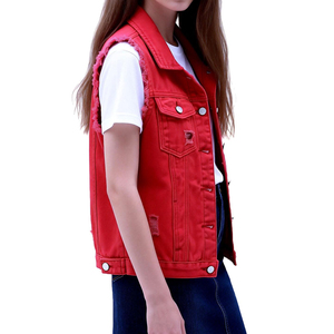 เสื้อกั๊กยีนส์แฟชั่นใหม่สำหรับผู้หญิง ฤดูหนาว ฤดูใบไม้ร่วง สไตล์ลำลอง ทรงหลวม ไม่มีแขน ผ้าฝ้าย 100% แห้งเร็ว ระบายอากาศดี ติดกระดุม - Product Image 3