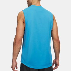 Summer Blank Streetwear OEM Bulk Manufacturer Tank Top Solid Color O Neck Sleeveless <b>Stringer</b> Cropped <b>Vest</b> Breathable Men Wear - Product Image 2