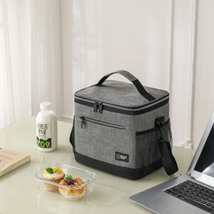 Professional Large Capacity Heather Grey <b>Insulated</b> Picnic Bag Waterproof Thermal <b>Lunch</b> <b>Box</b> for Outdoor Travel and Camping - Product Image 1