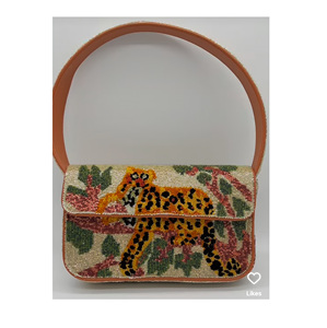 กระเป๋าคลัทช์ประดับลูกปัดสไตล์โบฮีเมียนแฟชั่นอินเดียสำหรับผู้หญิงกระเป๋าแฮนด์เมดกระเป๋าสะพายไหล่กระเป๋างานปาร์ตี้ตอนเย็นช้อปปิ้ง - Product Image 2