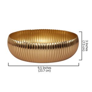 Bol Urli en métal doré poli fait main, design moderne glamour, écologique, décoration d'intérieur, plat de service pour les fêtes - Product Image 6