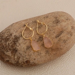 Boucles d'oreilles pendantes en pierre naturelle plaquées or 18 carats, forme goutte d'eau en argent 925, style bohème, bijoux pour femmes à porter au quotidien - Product Image 6