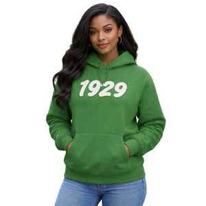 Sweat-shirt à capuche vert émeraude Iota Phi Lambda Sorority, vêtements à lettres grecques, année de fondation 1929, sweat-shirt à capuche décontracté pour femme - Product Image 3