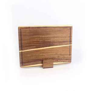 Planche à découper en bois durable SOFIYA CRAFT avec poignée, écologique, passe au lave-vaisselle, épaisseur 1,5 cm, planche de service rectangulaire pour la cuisine - Product Image 4