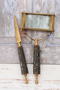Vintage Brass Handheld Magnifying <b>Glass</b> Antique Style <b>Reading</b> Magnifier Decorative Desk Accessory Gift Wholesale - Product Image 5