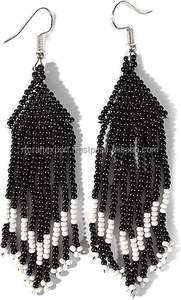 Conjunto de joyas de cuentas de cristal en capas ucranianas étnicas con pendientes tribales a juego - Product Image 3