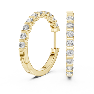 NOVA TOTE 14K MOSSIANTE Pendientes de tuerca con tachuelas de diamantes naturales para mujer en oro amarillo - Product Image 3