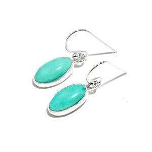 925 <b>Silver</b> Arizona Turquoise <b>Dangle</b> <b>Earrings</b> for Women Birthstone Crystal Drop <b>Earrings</b> Handmade Jewelry for Gift - Product Image 2