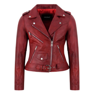 Custom <b>Smart</b> Range Napa Leather Embossed Snake Pattern Leather Biker <b>Jacket</b> <b>Women</b>’s BRANDO Style Motorcycle Cross-zip <b>Jacket</b> - Product Image 5