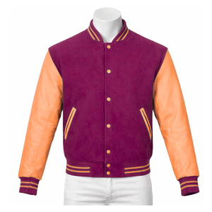 Veste varsity matelassée unisexe, col mandarin, tissu en toile, coupe régulière, manches longues, extérieur en laine/viscose, coupe-vent, à capuche, hiver - Product Image 6
