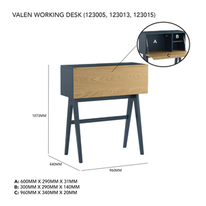 Sleek Multifunctional Hidden <b>Desk</b> Cabinet with White and Oak Finish Wooden Working <b>Desk</b> for <b>Bedroom</b> and Study - Product Image 5