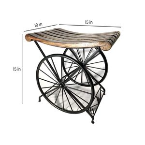 Mesa de Centro de Madera y Metal Estilo Indio, Diseño Tradicional Antiguo, Muebles para Sala de Estar, Ecológicos, Duraderos, Venta al Por Mayor - Product Image 3