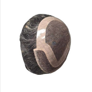 วิกผมผู้ชายแบบติดลูกไม้ ผมแท้ อินเดียนเรมี่ แฮร์ ทัซ แฮร์ บังกลาเทศ ดีฟเวฟ ซิงเกิลเวฟท์ สีเทา 50% - Product Image 6