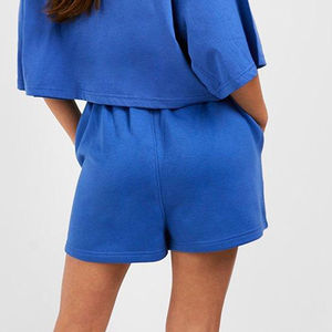 ชุดเซ็ตเสื้อยืดและกางเกงขาสั้นผ้าฝ้าย 2 ชิ้น ราคาสมเหตุสมผล แบบสั่งทำได้ ชุดออกกำลังกายผู้หญิง ชุดฤดูร้อนสองชิ้นผ้าฝ้าย - Product Image 4