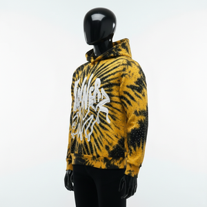 ผู้ผลิตเสื้อฮู้ดดี้สตรีทแวร์โอเวอร์ไซส์ผ้าฝ้ายหนานุ่มประดับเพชรเทียมสไตล์ดิสเทรส งานปักคุณภาพสูง - Product Image 3