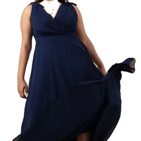 Stunning Blue Georgette Floor-Length Dress for Women - Graceful Elegance with Flowing Silhouette, Ideal for Special Occasions