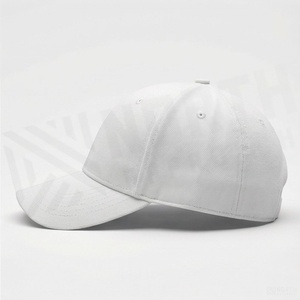 Casquette de baseball blanche à 6 panneaux, ajustable, unisexe, en sergé de coton, couleur unie, décontractée, pour adultes - Product Image 3