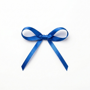 Ruban en satin bleu simple face de 3 mm prêt à être expédié pour l'emballage de cadeaux, l'emballage de bijoux, la couture, l'artisanat, vente en gros - Product Image 1