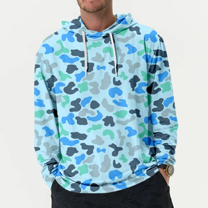 เสื้อฮู้ดดี้แขนยาวผู้ชาย UPF 50 โพลีเอสเตอร์ 100% ลายสัตว์ แห้งเร็ว ต้านเชื้อแบคทีเรีย ระบายอากาศ กันลม เหมาะสำหรับตกปลา - Product Image 1