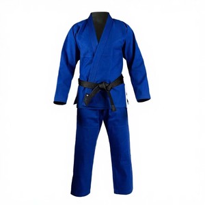 Kimono de Jiu Jitsu Brasileño Azul Personalizado, 450 GSM, Tejido Perlado, Uniforme de BJJ con Pantalones Ripstop para Entrenamiento y Competencia - Product Image 5