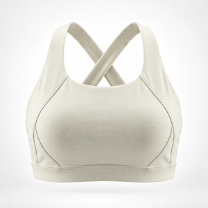 Sujetador deportivo personalizado para gimnasio, sujetador deportivo para mujer a prueba de golpes con espalda cruzada, top corto de yoga, sujetador deportivo al por mayor OEM - Product Image 2