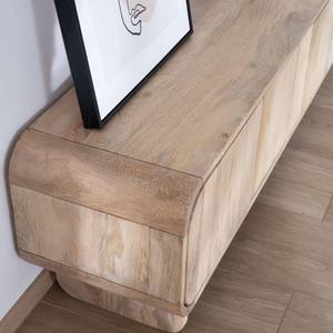 Mueble para TV de 4 puertas Vandana en tono plateado, 180 cm, en madera de mango con puerta decorativa negra Jappy - Product Image 6