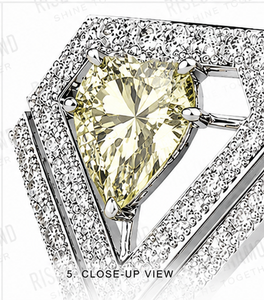 Trillion Cut Diamond Silver Brooch <b>Mens</b> Geometric Premium Luxury 925 Sterling Silver Formal Suit <b>Lapel</b> <b>Pin</b> Modern Fine Jewelry - Product Image 6
