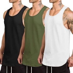 Camiseta sin mangas de algodón premium para hombre, camiseta de gimnasio sin mangas, camiseta de entrenamiento con logo personalizado, ropa deportiva para hombre - Product Image 1