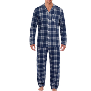 Conjunto de Pijama de Dos Piezas para Hombre, Ropa de Dormir Informal de Color Sólido para Uso Diario, Ropa de Verano para Hombre en Oferta - Product Image 1