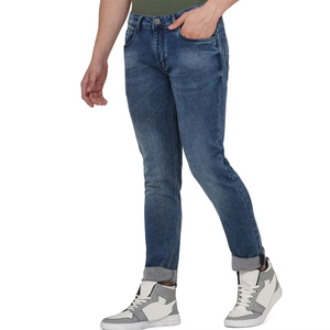 Jeans casuales para hombre, lavado ligero, corte recto, ajuste slim, ajuste holgado, denim lavado ligero, pantalones de pierna ancha, talla personalizada, unisex - Product Image 6