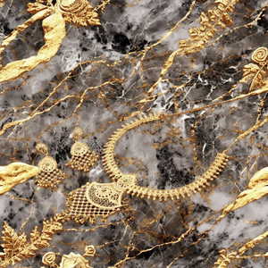 Colliers de mode plaqués or micron 14K 18K 24K en gros, parure de bijoux au design traditionnel, colliers en laiton plaqué or micron - Product Image 3