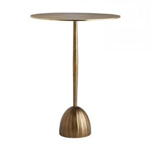Table d'appoint minimaliste en métal finition or, élément décoratif élégant conçu pour salon, chambre, bureau et hôtel contemporains. - Product Image 2