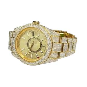 นาฬิกาฮิปฮอปสุดหรูสำหรับผู้ชายนักดำน้ำผ่านเครื่องทดสอบเพชรสายสแตนเลสอัตโนมัติ - Product Image 1