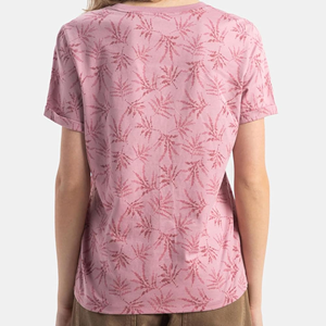 เสื้อยืดแขนสั้นคอกลมพิมพ์ลายสำหรับผู้หญิง ทรงปกติ ผ้าฝ้ายเจอร์ซีย์ระบายอากาศได้ดี สวมใส่สบายในฤดูใบไม้ผลิและฤดูร้อน - Product Image 2