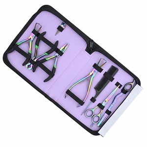 Kit d'outils professionnels pour extensions capillaires de salon : Pinces à ouvrir et retirer les micro-anneaux, Coupe-keratine, Ciseaux rasoirs - Product Image 3