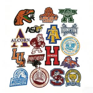 Patch de mascotte avec logo de l'équipe universitaire Southern Jaguars, motifs cœurs, fleurs, alphabet et paillettes, écologique, personnalisable, à coudre sur les casquettes - Product Image 3